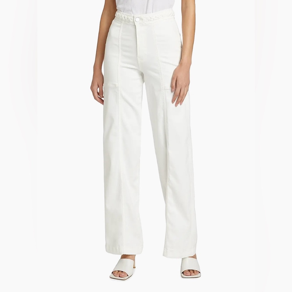EUC FRAME White Braided Wide Leg Jean